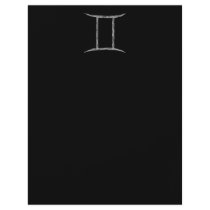Gemini. Zodiac Astrology Sign. Black. Full Colour Flyer