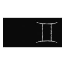 Gemini. Zodiac Astrology Sign. Black. Photo Cards