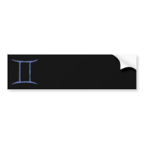 Gemini. Zodiac Astrology Sign. Bumper Sticker