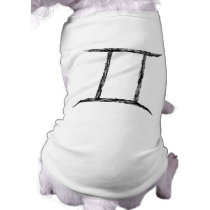 Gemini. Zodiac Astrology Sign. Doggie Tee Shirt