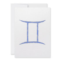 Gemini. Zodiac Astrology Sign. Invitation