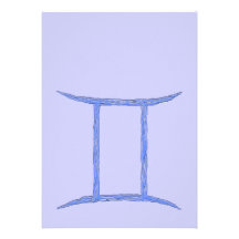 Gemini. Zodiac Astrology Sign. Custom Announcements