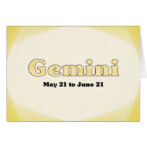Gemini Zodiac Card