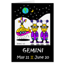 Gemini Zodiac Greeting Card