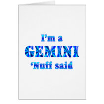 Gemini Zodiac Sign Greeting Card