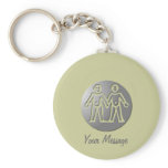 Gemini Zodiac Star Sign Premium Silver keychains