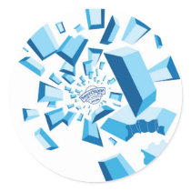 Gemstone Blast Round Sticker
