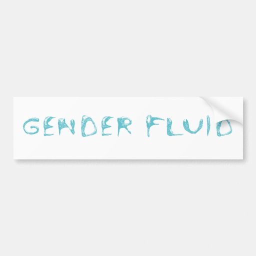 Gender fluid bumper sticker