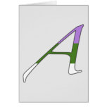 Gender Queer Pride "Scarlet" Letter A Greeting Card