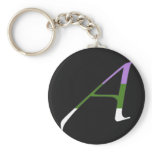 Gender Queer Pride "Scarlet" Letter A keychains
