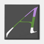 Gender Queer Pride "Scarlet" Letter A Refrigerator Magnet