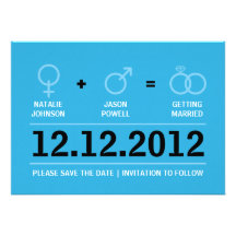Gender Symbols Save the Date Announcement #2