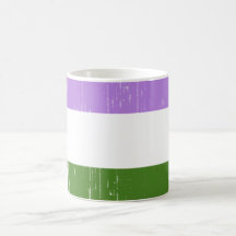 GENDERQUEER PRIDE DISTRESSED DESIGN MUG