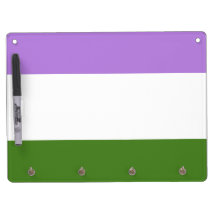 GENDERQUEER PRIDE STRIPES DESIGN DRY ERASE BOARD