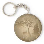 Genealogy World Trees Keychain