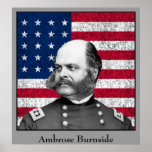 General Burnside and The U.S. Flag posters
