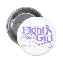 General Cancer Fight Like A Girl Elegant Pinback Button