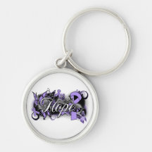 General Cancer Hope Garden Ribbon Key Chain