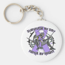 General Cancer Survivor By Day Ninja By Night Keychains