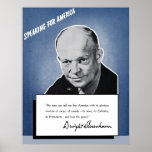 General Eisenhower Speaking For America Print