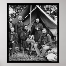 General George Stoneman & Staff at Fair Oaks 1862 Print
