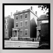 General Lee's Residence in Richmond, VA 1865 Print