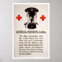 General Pershing Red Cross Poster posters
