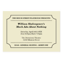 General purpose custom event admission ticket business card template