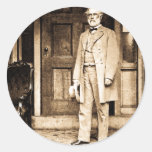 General Robert E. Lee Vintage Mathew Brady Round Stickers