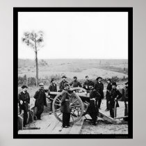 General Sherman Leaning on a Gun in Atlanta 1864