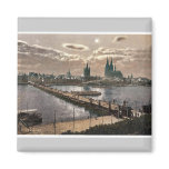 General view, by moonlight, Cologne, the Rhine, Ge magnets