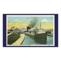 General View of Soo Locks from below, Soo, MI Stickers