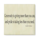 Generosity magnets