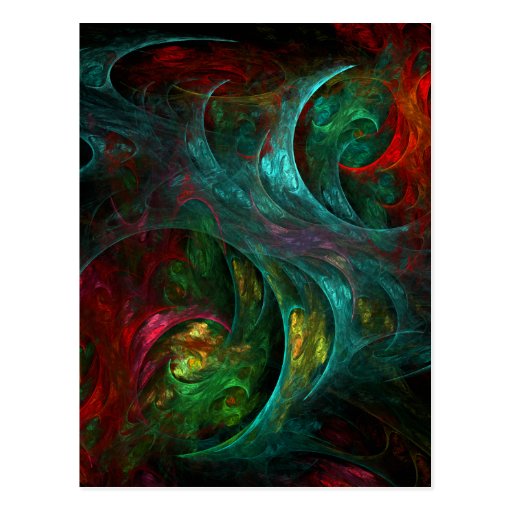Genesis Abstract Art Postcard