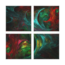 Genesis Abstract Art Quad Canvas Print
