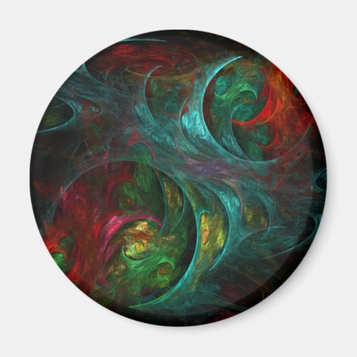 Genesis Abstract Art Round Magnet
