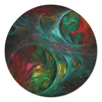 Genesis Abstract Art Round Sticker