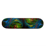Genesis Blue Abstract Art Skateboard