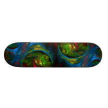 Genesis Blue Abstract Art Skateboard