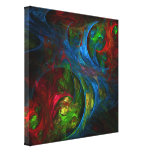 Genesis Blue Abstract Art Wrapped Canvas Print