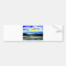 Genesis Ocean Waves Sparkly Seascape Gifts Art Bumper Sticker