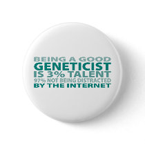Geneticist 3% Talent Pinback Button