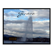 geneva jet d'eau postcards
