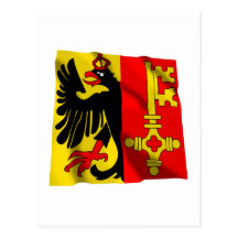 Geneva Waving Flag Postcard