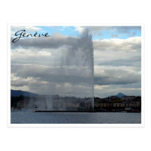 genève jet d'eau postcard