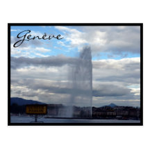 genève jet d'eau postcards