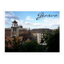 genève view postcard