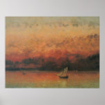 Genfersee bei Sonnenuntergang posters