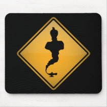Genie Warning Sign Mousepad