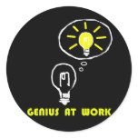 Genius at work stickers